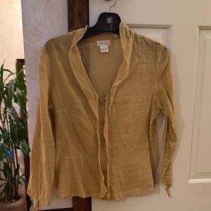 Giorgio Armani Gold Button-Down Shirt
